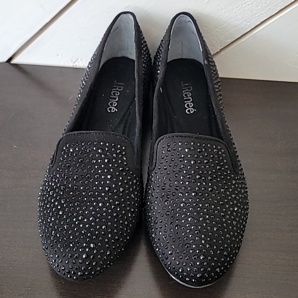 NEW J. Renee Hanuko Black Suede 9 Studded - Picture 3 of 8